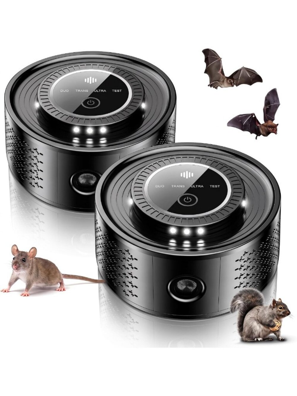 2 Pack Indoor Ultrasonic Mouse Repellent - Electronic Rodent Repeller Plug-In